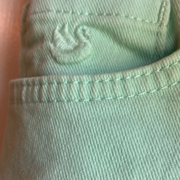 Gloria Vanderbilt Amanda jeans. Mint green capri - Picture 3 of 5